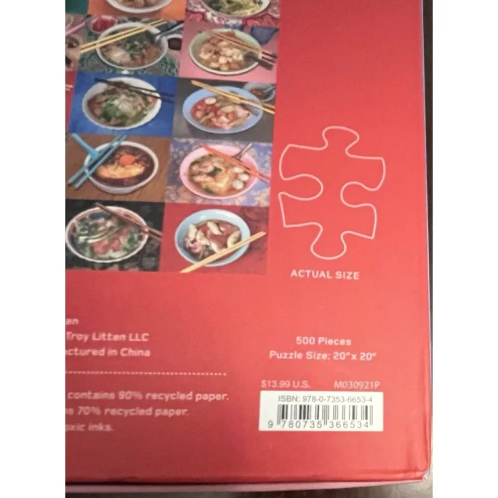 Galison Noodles For Lunch COMPLETE 500 Piece Puzzle 20